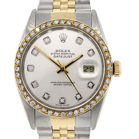 rolex datejust 16013 diamond bezel